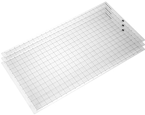 Fesjoy 12x24 Ersatz-Schneidematte, Transparenter Kleber für Cameo Explore Plottermaschine, 5 Stück (3 Stück)