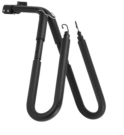 Aluminium-Surfbrett-Fahrradträger für Shortboard, Kanu & Zubehör – Leichter, korrosionsbeständiger Halter mit schützender Schaumstoffhülle, passend für alle befestigten Fahrräder, 20 kg Tragfähigkeit
