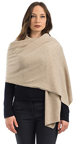 DALLE PIANE CASHMERE Stola Donna Misto Cashmere Lana - Beige