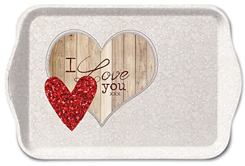 Retro I Love You - Mini vassoio rettangolare