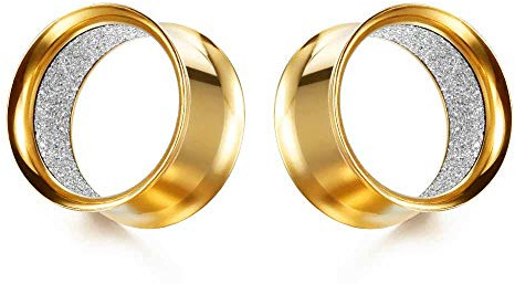 COOEAR Upgrade Eyelet Tunnels And Plugs Flesh Ear Gauges Earrings Piercing Double Flared Stretchers Expander 6mm to 25mm.