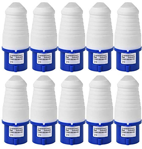 Connettore presa industriale, connettore circolare industriale di alimentazione a 3 pin, BEM-013 10Pcs Spina impermeabile IP44 16A 220-250V, ritardante di fiamma