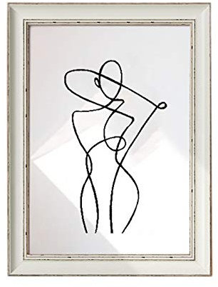 F-HOME Bilderrahmen, Bilderrahmen Wandbehang Fotorahmen Montiert Posterrahmen Kreative Mode Einfacher Fotorahmen (A3 / 29,7x42cm) (Farbe : Smoky White)