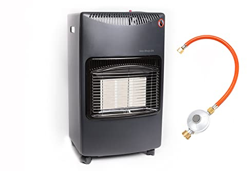 Infrarot Gasheizung/Gasofen mit Keramik-Brenner 4,2 kW mit Sauerstoffmangelsicherung, Zündsicherung und Piezozündung (Gas Heizung)