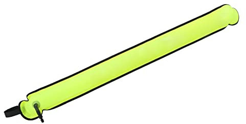 OUKENS Markierungsboje für Tauchoberflächen mit Kunststoffclip, aufblasbare Boje mit gut sichtbarem reflektierendem Band zum Tauchen in 3 Farben(Leuchtendes Grün)