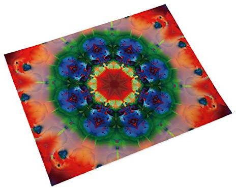 Manteles Individuales Verde Rosso Astratto Salvamanteles Individuales Algodón Lino Lavable Individuales Mesa Resistente al Calor Bajoplatos Tapetes para Mesa Bajoplatos 30x45cm 2 Pcs