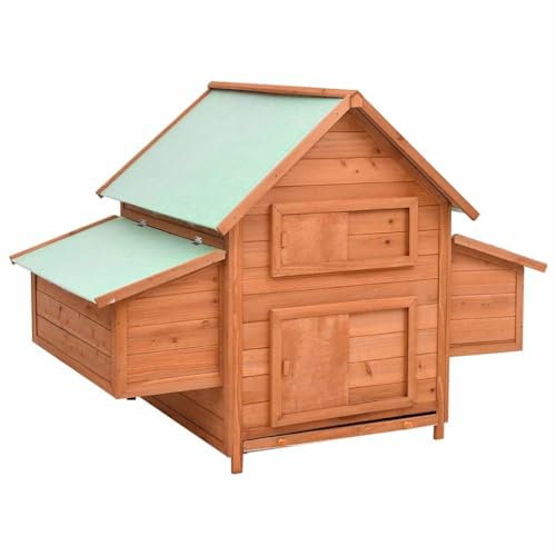 vidaXL Hönshus 150x96x110 cm massivt granträ, hönsburar, kycklingburar, hönsgård, kycklingbur, kycklinghus, hönsgårdar, värprede, värpreden, träbur