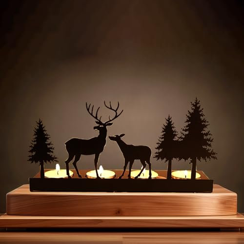 Portavelas Corona de Adviento para candelita,Inserto de Vela Velas de Mesa,portavelas de Metal Moderno,para DIY decoración de la Corona de Adviento de Navidad Vela Placa