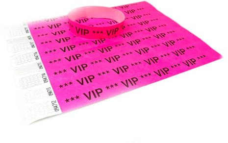 TYVEK VIP Einlassbänder VIP Kontrollbänder VIP Eintrittsbänder - twist4® (neonpink, 50 Stück)