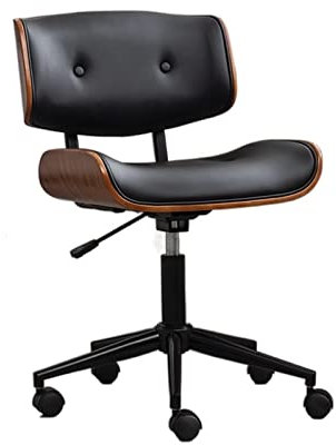KARREAL Schreibtischstühle Luxuriöser Computerstuhl, bequemer Haushalt, Lange sitzender Arbeitsstuhl aus Holz, Verstellbarer Drehstuhl, Bürostuhl für Mitarbeiter