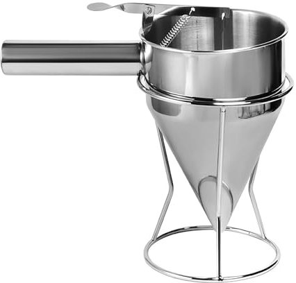 Imbuto in acciaio inox con supporto Imbuto dosatore per pancake in acciaio inox per cupcake o qualsiasi prodotto da forno!