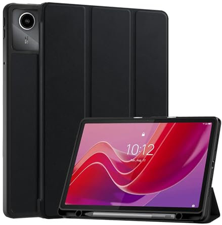 Vakarey per Lenovo Tab M11 Cover con Portapenne,Ultra Sottile Intelligente per Custodia Tablet Lenovo Tab M11,Nero
