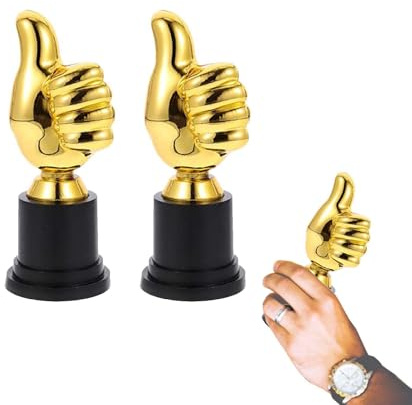 SVOCK 2 Pièces Trophees et Coupes Mini Trophée, Trophée Football, Mini-Trophée Récompense Enfant, Mini Awards Plastique, Trophées Awards pour Diverses Compétitions Sportives Récompenses Fêtes