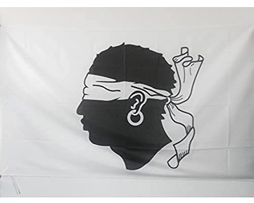 La Corse Avant 1755 - Ancienne Région Française De Corse 90X150Cm Extérieur Drapeaux Drôle Drapeaux De Vacances Supérieure Grand Drapeau Décoration Pour Porche Jardin Maison