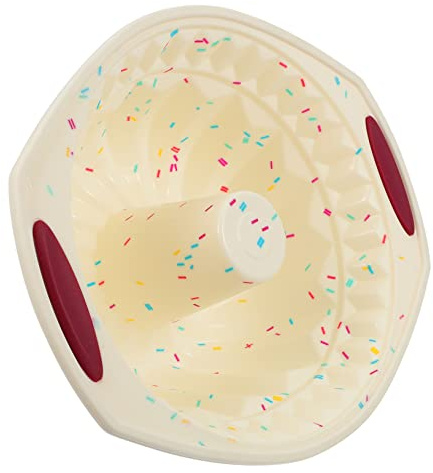 HOLIDYOYO Moule à Gâteau en Silicone Antiadhésif Professionnel 1 Pièce Moule à Savarin Pratique Réutilisable Facile à Nettoyer Conduction Thermique Uniforme Pâtisserie Maison