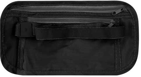 Bojueshaw Travel Money Belt,Hidden Wallet,Anti-Theft Money Pouch Stealth Wallet,Undercover Fanny Pack for Running,Cycling,Hiking(Black)