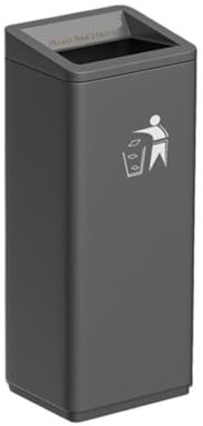 BOGAZY Papelera Cubo De Basura For Exteriores, Cubo De Basura Comercial, Cubo De Basura For Uso Doméstico, Contenedor De Residuos Industriales Basura Contenedor(Black)