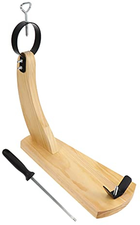 RYQZOVKX 1 Set ham stand Servings ham cover holder spain ham leg holder ham holder stand Orginal Ham Holder ham rack for serving spain ham holder wooden pork leg stainless steel/437
