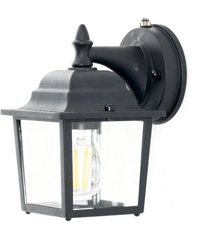 HUtzpah IP65 matt-schwarz Alu, Dämmerungssensor, E27-Fassung, einzeln