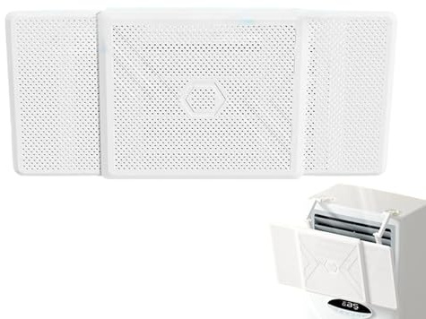 Rejilla de ventilación con regulación de flujo de aire de 180°, de polipropileno resistente, 28 cm de ancho, 47 – 58 cm de longitud para aparatos de aire acondicionado verticales | óptima circulación