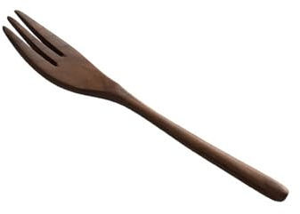 Japanese style wooden household solid color natural retro exquisite spork-fork