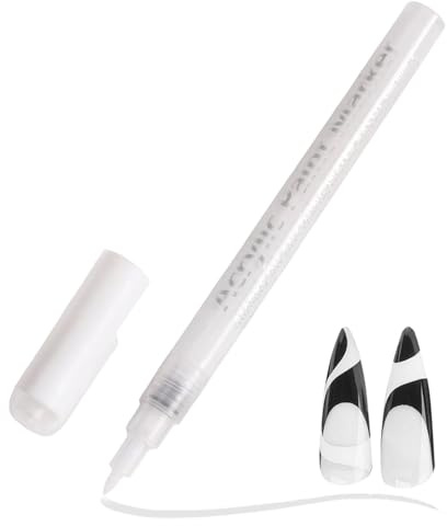 French Nails Nagelweißstift – Weißer Nagellack Stift für kreative Nailart, Gel Nägel Set & Maniküre, Präziser French Stift für Nageldesign