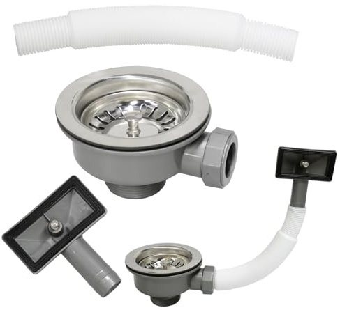 Inodiref Ablaufgarnitur Spüle 114mm, Edelstahl,Hohe Temperaturbeständigkeit