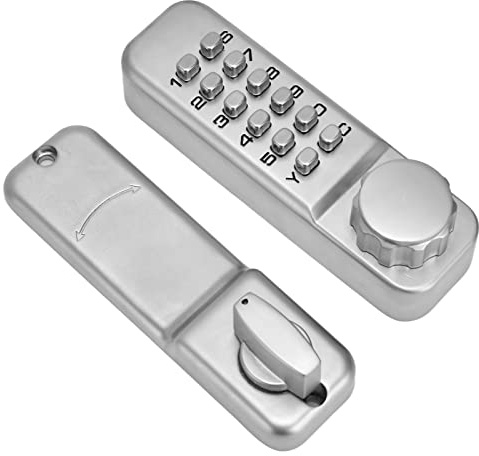 ZJchao Serratura per Porta Scorrevole Senza Chiave, Serratura Meccanica con Password, con Password, Serrature per Cancelli Senza Chiave Codificate in Lega di Zinco per Recinzione Esterna con Codice