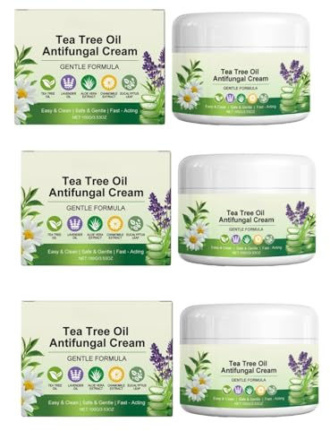 Crème antifongique à l'huile d'arbre à thé - une formule douce contenant des extraits naturels, adaptée aux peaux irritées, aux démangeaisons et aux infections fongiques