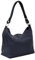 AMBRA Moda Damen Leder Handtasche Schultertasche Umhängetasche Hobo bag GL005 (Dunkelblau)