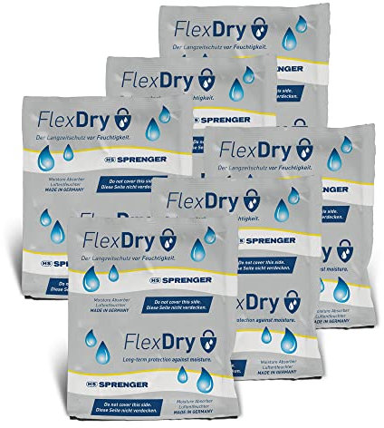 Herm Sprenger FlexDry Lot de 6 déshumidificateurs pour bateau et yacht, Blanc, Automatique, 250 ml, Made in Germany