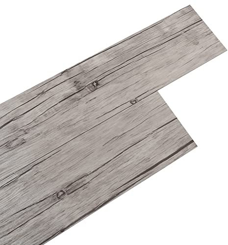 INMOZATA 36Pcs Self-Adhesive PVC Flooring Planks Floorboard Planks Waterproof Floor Wall Stickers for Kitchen Bathroom Home Floor Tile (Crack)