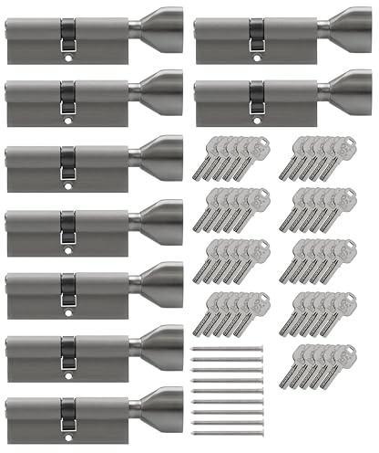 9x Knaufzylinder KSN 80 mm 40/40 gleichschließend inkl. 45 Schlüssel