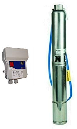 4GS11 POMPA SOMMERSA PER POZZI LOWARA HP1.5 V230V400 90LTMIN MOTORE TESLA (V230+BOX SALVAMOTORE CONDENSATORE)