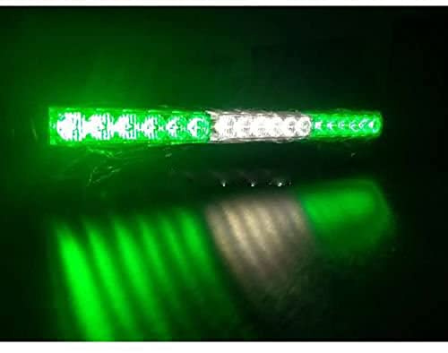 36LED Lampe Avertissement d'urgence 12V 108W Lampe stroboscopique automatique gyrophare Lumières clignotantes de camion voiture (vert-blanlc-vert)