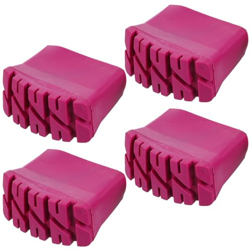 Cabilock 4 Stück Antirutsch Gummi Fußkappen Für Klappleiter Und Teleskopleitern Schutzkappen Für Leiterfüße 7X5.2X3.5Cm Rutschfeste Ersatz Füße Für Holzleiter Und Baustelle