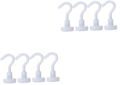 DOITOOL 8 Stk Magnetischer Haken Magnetische Handtuchhaken Erdmagnetischer Aufhänger Robuste Magnethaken Magnetischer Türhaken Haken Für Deckenmagnete Weiß Büro Haushalt Ndfeb Türrahmen