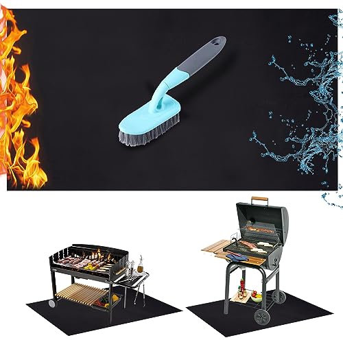 Esterilla de protección del suelo, alfombrilla protectora para barbacoa, base ignífuga, alfombrilla plegable para parrilla de gas, protección del suelo, alfombrilla protectora para el suelo,