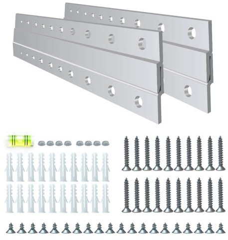 Vielseitiger 30,5 cm 2 Paar französische Klampenaufhänger, strapazierfähig, Spiegel-Montagezubehör, Aluminium-Bilderaufhänger – zum Aufhängen mit Vertrauen mit französischer Klampe (unterstützt bis zu