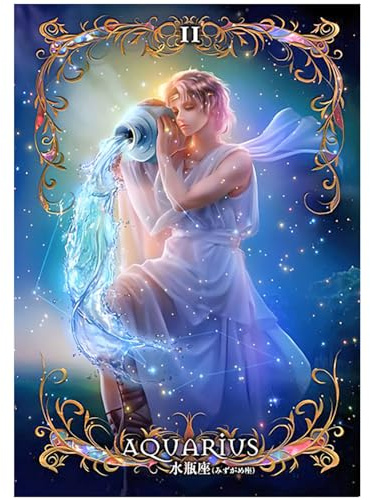 SHEGZHUC Diamond Painting Zodiaque Verseau 30x40cm Peinture Diamant Signes Zodiaque Verseau Peinture Diamant Adulte Broderie Diamant Kit Complet Point de Croix Chambre Murale Décor Artisanat