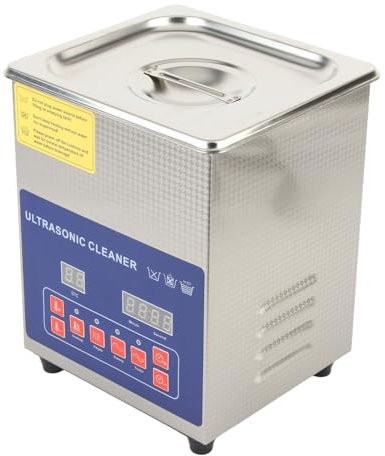 LiebeWH 2L Ultrasonic Cleaner, Ultrasonic Cleaner, Ultrasonic Cleaning Machine 40KHz/33KHz MH-010G Timer Heater Dual Frequency Cleaning Machine for Cleaning (UK Plug AC220V)