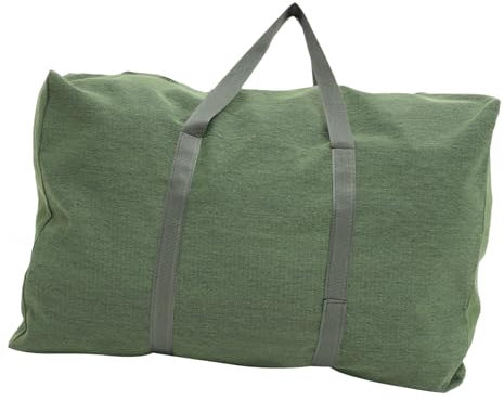 CORHAD Große Canvas Reisetasche Mit Reißverschluss Robust Und Geräumig Olivgrün Mit Griff Langlebige Transportfreundliche Duffle Bag Für Umzug Reise Und Gepäckaufbewahrung