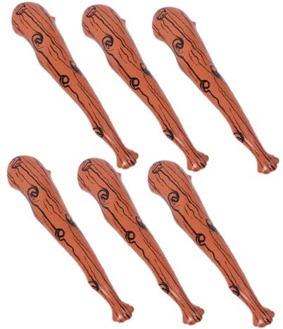 Kisangel 6stücke Aufblasbarer Baseballschläger Baseball-Spielzeug Aufblasbare Stock-höhlenfledermäuse Partyartikel für Halloween Cosplay Themenpartys Zubehör