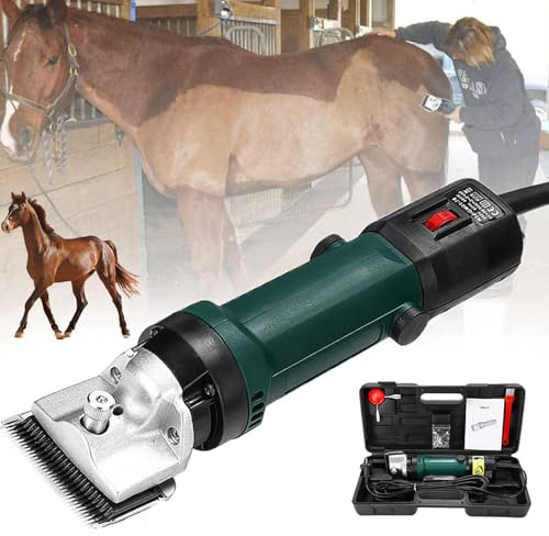 Tondeuse professionnelle en crin de cheval, 690 W haute puissance électrique avec 6 vitesses réglables, machine de cisaillement d'animaux durable pour chevaux, chameaux, chiens