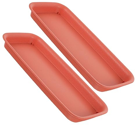 Homoyoyo Lot De 2 Bacs à Plantes Rectangulaires 40 Cm en Plastique Brique pour Jardin Intérieur Extérieur, Soucoupes Récupératrices d'eau pour Pots De Fleurs, Plateau Anti-Fuite Solide