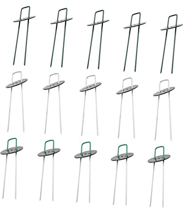 TOYANDONA 1 Ensemble Piquets de Jardin U de Agrafes pour Fixation de Gazon Artificiel Membranes Résistants Durables