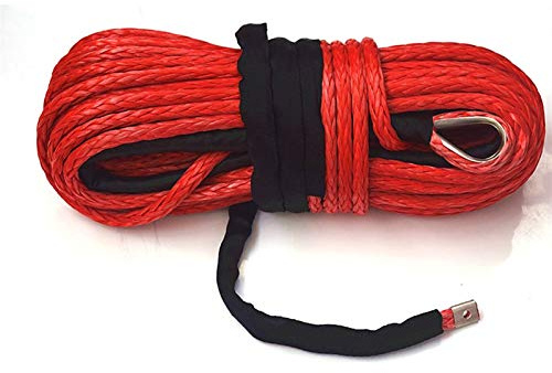 Cuerda de cabrestante sintética, Red 14mm * 30m Cuerda de cabrestante sintético, cable de cabrestante ATV, cuerdas de remolque for accesorios de automóviles, cable de remolque de 4x4 fuera de carreter