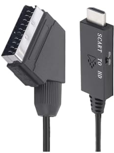 Convertitore HD da 1 M Scart a HDMI compatibile con convertitore video audio 1080P, adattatore, cavo micro USB DC 5 V, accessori for la linea di conversione del display del decoder(SCART to HD 1M)