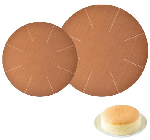 HSYTEK 2 Stück Backpapier Wiederverwendbar, 30cm/36cm Backpapier Rund, Dauerbackfolie für Backofen, Hitzebeständige Antihaftbeschichtete Backfolie, Dauerbackmatte für Airfryer, Kastenform Brot (Braun)