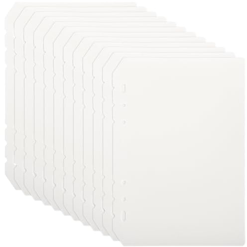 MINAOLULUS Intercalaires A5 en Polypropylène Transparent Mat, 12 Feuilles Perforées 6 Trous, Séparateurs Rigides pour Classeurs et Cahiers à Feuilles Mobiles, Onglets de Classement Pratiques